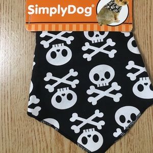 #1 New Doggie 🐶 Skull 💀 Print Bandana Scarf Xs/Small Neck Size 13”-15”